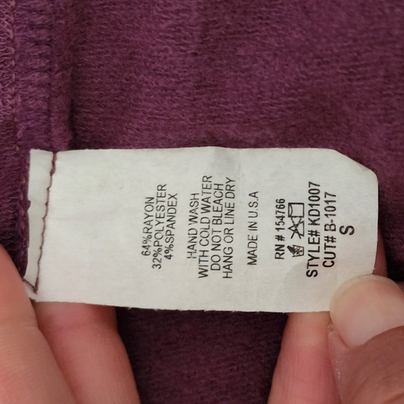 Kayla's Armoire mauve knit ruffle bell sleeve shift dress size small - Picture 7 of 7